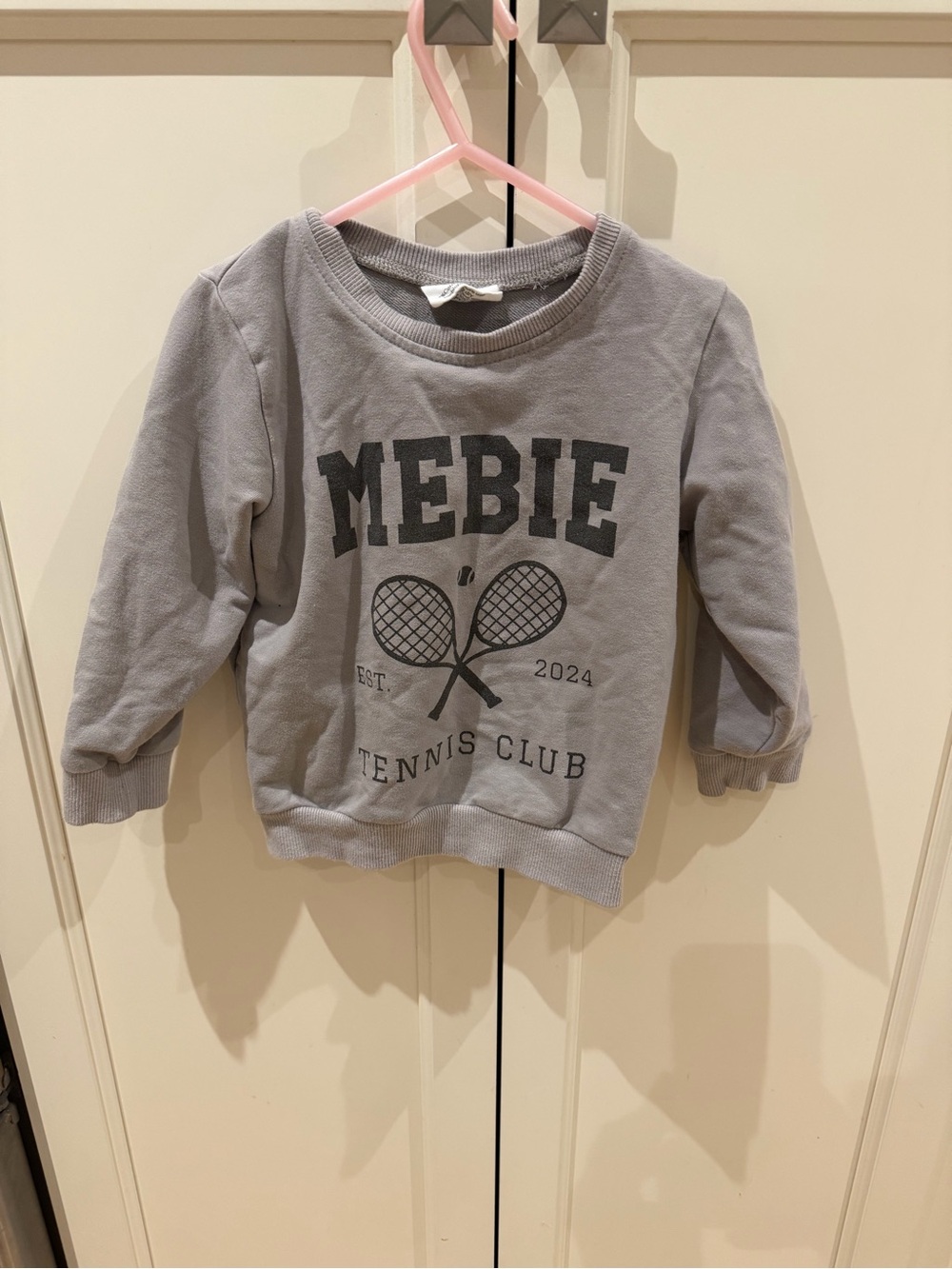 Kids' 2t Gray Mebie Tennis Club Sweatshirt